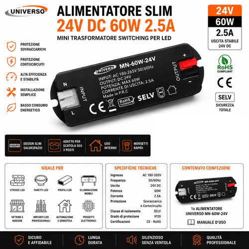 Alimentatore led slim - alimentatore,
